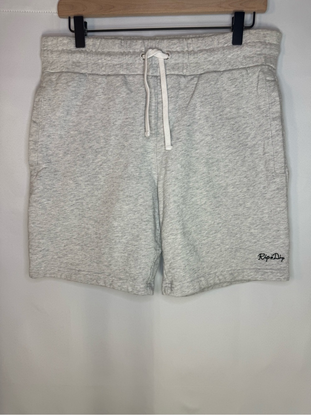 Ripndip - Light Gray Terry Drawstring Athletic Shorts - Size M